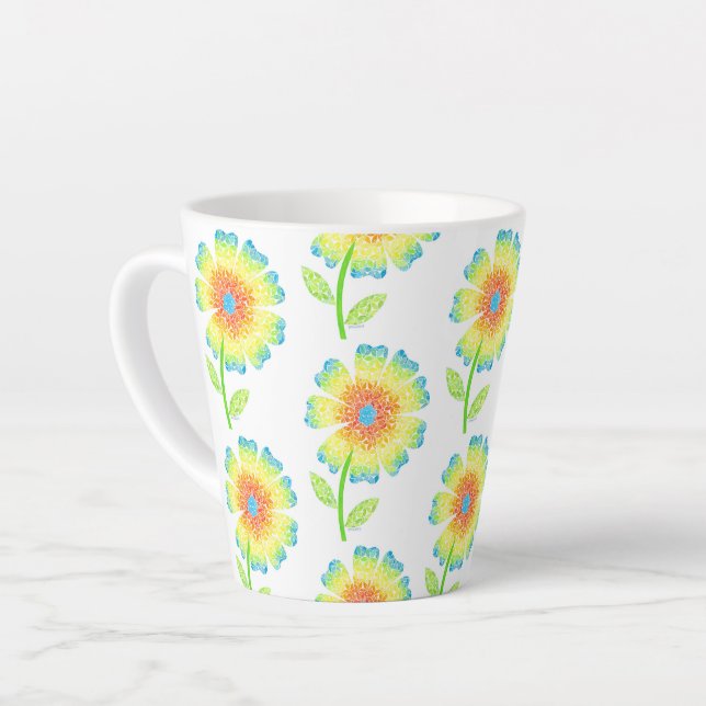 Caneca De Café Latte Daisy Latte Mug (Ângulo esquerdo)