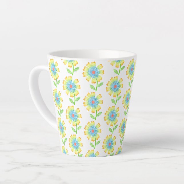 Caneca De Café Latte Daisy Latte Mug (Ângulo esquerdo)