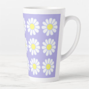Caneca De Café Latte Daisy Simple Purple