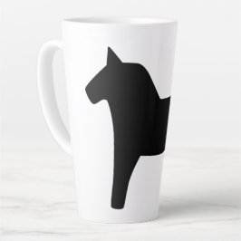 Caneca De Café Latte Dala Horse Black Latte Mug