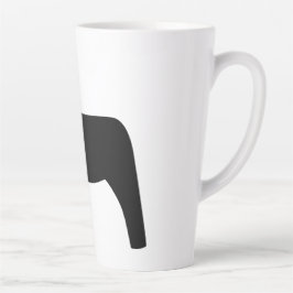 Caneca De Café Latte Dala Horse Black Latte Mug
