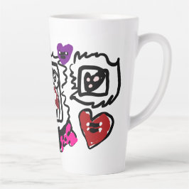 Caneca De Café Latte Dálmata encantador