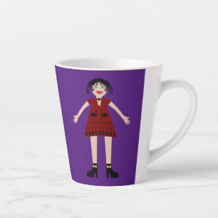 Caneca De Café Latte Dama Vampira do Halloween Gótico