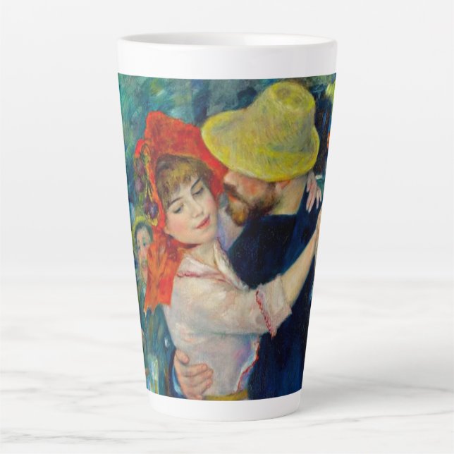 Caneca De Café Latte Dança em Boudonal Pierre Renoir (Frente)