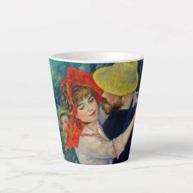 Caneca De Café Latte Dança em Boudonal Pierre Renoir (Frente)