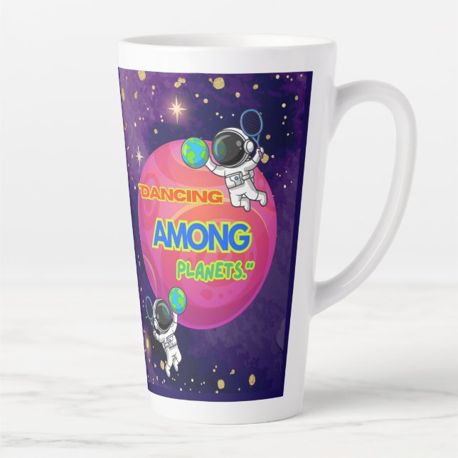 CANECA DE CAFÉ LATTE DANÇAMENTO ENTRE PLANETAS (Direita)
