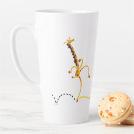 Caneca De Café Latte DANÇANDO EM TORNO DE "COISAS" RUINS GIRAFFE por Je