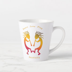 Caneca De Café Latte Dance Love Play Aproveite a vida