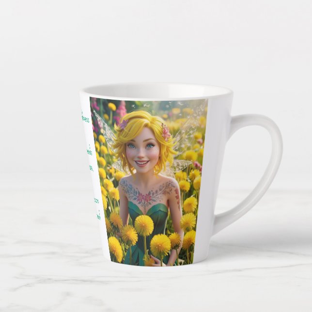 Caneca De Café Latte Dandelion Fairy (Direita)