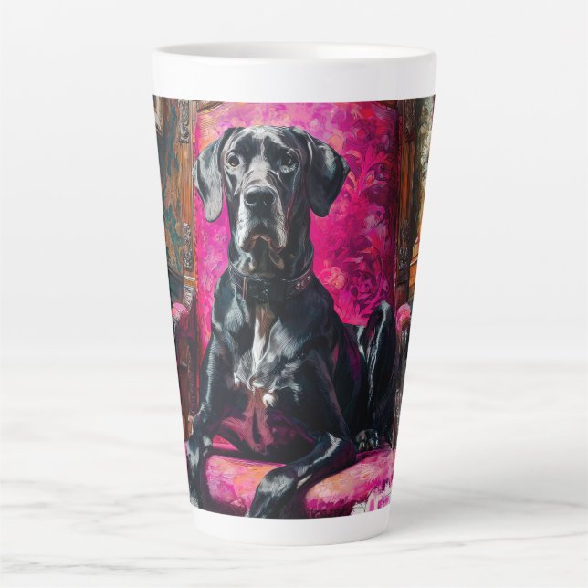 Caneca De Café Latte Dane Grande Real (Frente)