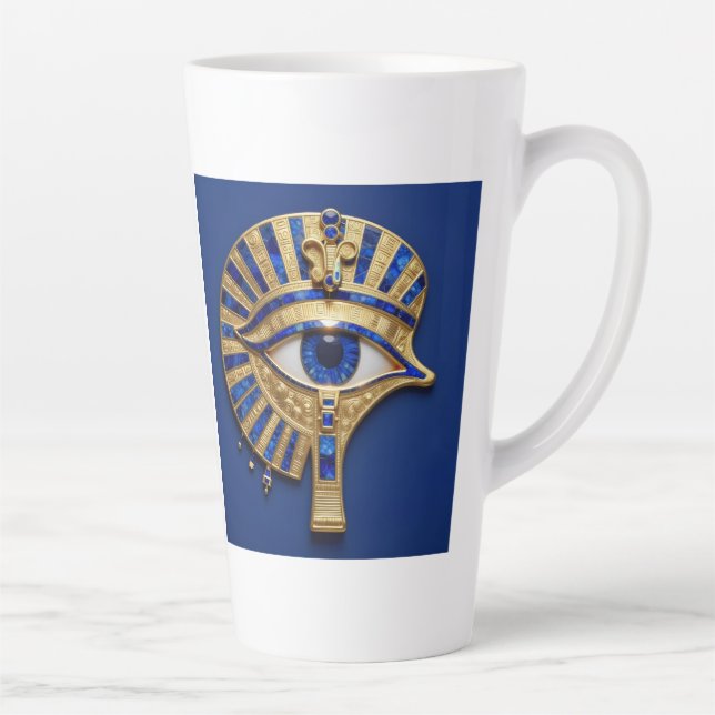 Caneca De Café Latte Das Ägyptische Auge´8 (Direita)