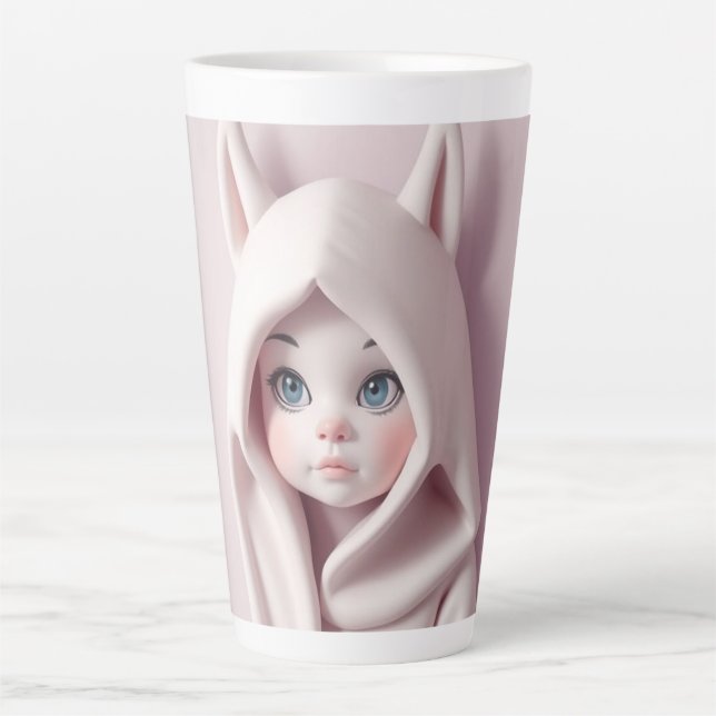 Caneca De Café Latte „Das Mädchen im Zaubermantel“ (Frente)