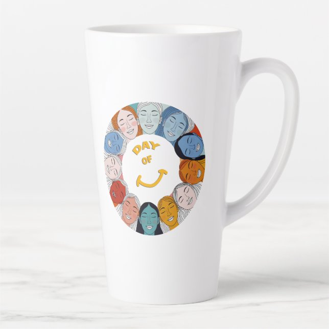 Caneca De Café Latte Day of Happiness  (Direita)