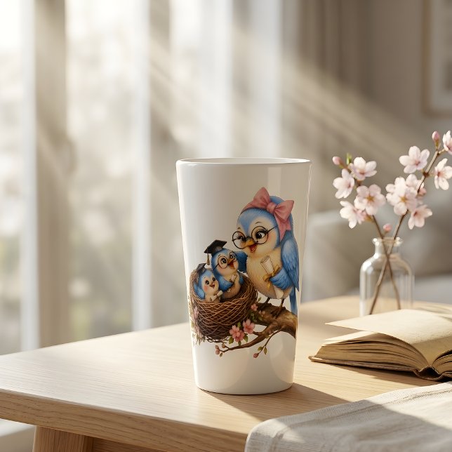 Caneca de Café Latte de Formatura Fofa (Criador carregado)