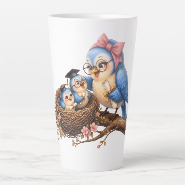 Caneca de Café Latte de Formatura Fofa (Frente)