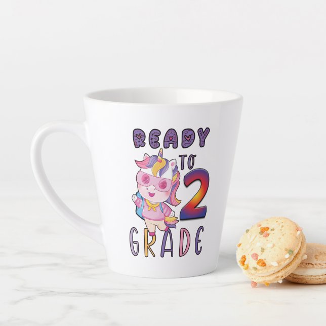 Caneca De Café Latte De Volta À Escola, Prontos Para O 2º Ano (In Situ)