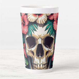 Caneca De Café Latte Decadência Tropical: Bloom e Osso