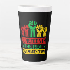 Caneca De Café Latte Décima Sétima Palavra de Arte Pan Africa Cores