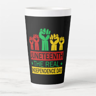 Caneca De Café Latte Décima Sétima Palavra de Arte Pan Africa Cores