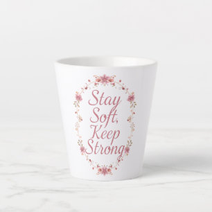 Caneca De Café Latte Declaração de Amor Próprio e Resiliência Elegante