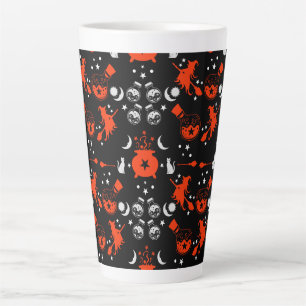 Caneca De Café Latte Decor do Presente Noturno da Bruxa