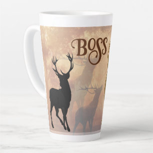 Caneca De Café Latte Deer Hunter Antlers Nome Modelo Mug