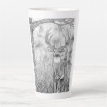 Deer in Woods Latte Mug