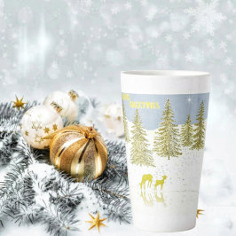 Caneca De Café Latte Deer Refletion