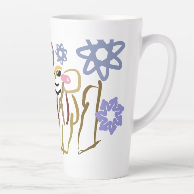 Caneca De Café Latte Deer's winter lover  (Direita)