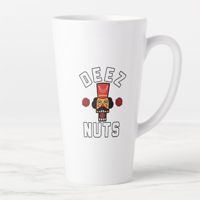 Caneca De Café Latte Deez Nuts Nutcracker (Direita)