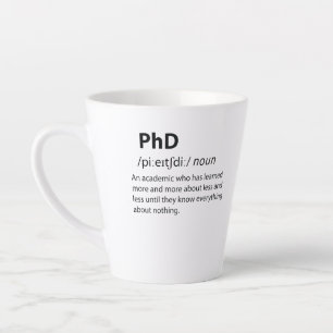 Caneca De Café Latte Definição de Dicionário Engraçado PhD