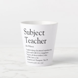 Caneca De Café Latte Definição Tipográfica de Melhor Professor do Mundo
