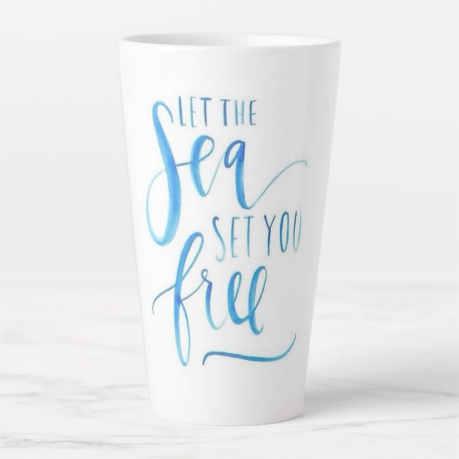 CANECA DE CAFÉ LATTE DEIXE O MAR TE LIBERTAR (Frente)