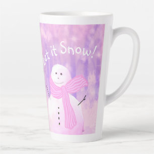 Caneca De Café Latte Deixe-o nevar! Snowman