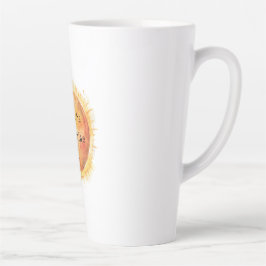 Caneca De Café Latte Deixe o Sol Entrar Sol