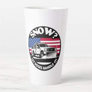 Caneca De Café Latte Deixem Cachorros Tratar De Neve Espalhando Arte