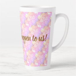 Caneca De Café Latte Deixem Milagres Acontecerem Conosco - Floral Inspi