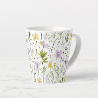 Caneca De Café Latte Delicado Pequeno Botânico