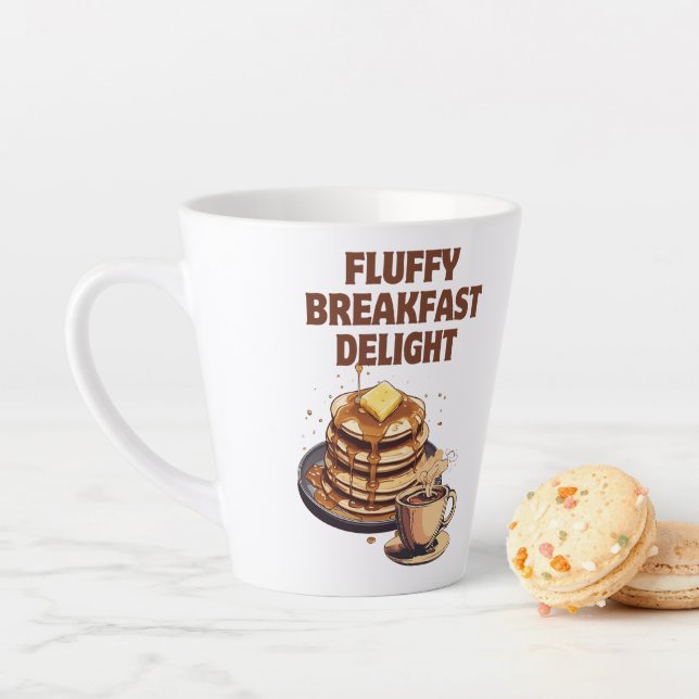 Caneca De Café Latte Delícia Fluffy Pancake Breakfast (In Situ)