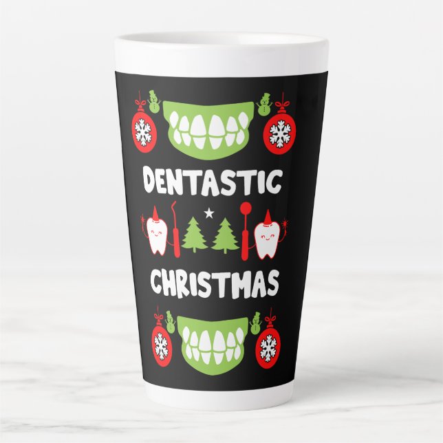 Caneca De Café Latte Dental Doctor Xmas (Frente)