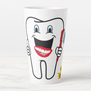 Caneca De Café Latte Dentista De Girassol Latte Mug