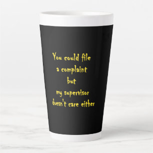 Caneca De Café Latte Departamento de Reclamações Engraçadas Apatia