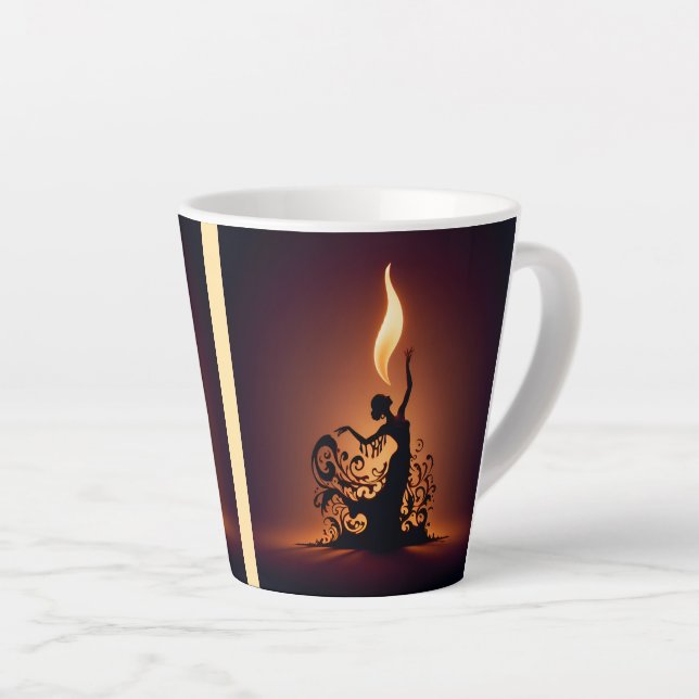 Caneca De Café Latte Derreter Dançarino de Flamenco (Ângulo direito)