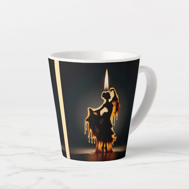 Caneca De Café Latte Derreter Dançarino de Flamenco (Ângulo direito)