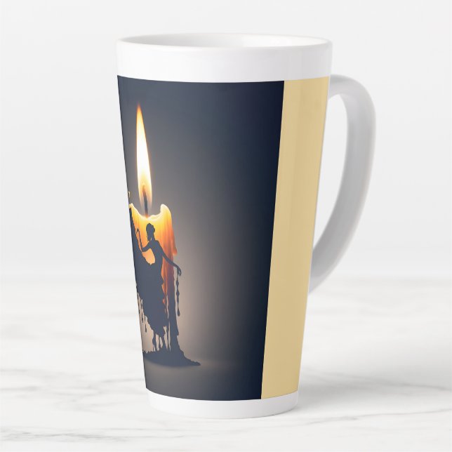 Caneca De Café Latte Derreter Dançarino de Flamenco (Ângulo direito)