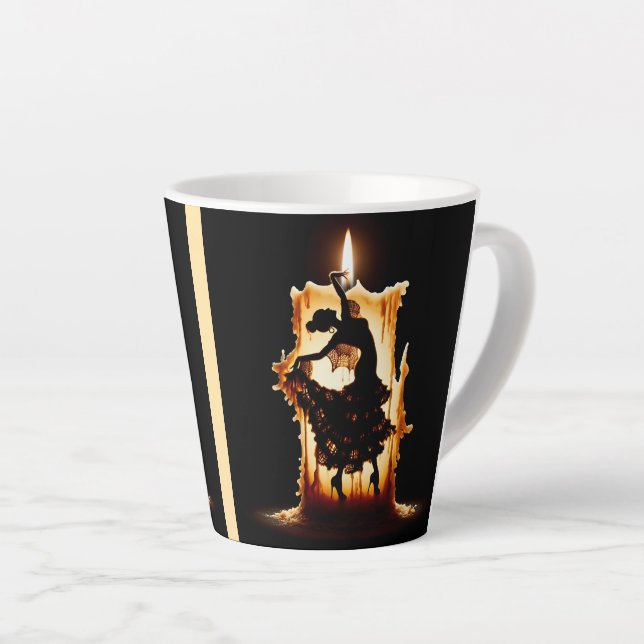 Caneca De Café Latte Derreter Dançarino de Flamenco (Ângulo direito)