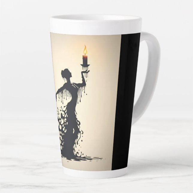 Caneca De Café Latte Derreter Dançarino de Flamenco (Ângulo direito)