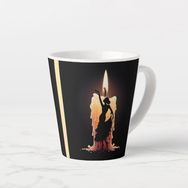 Caneca De Café Latte Derreter Dançarino de Flamenco (Ângulo direito)
