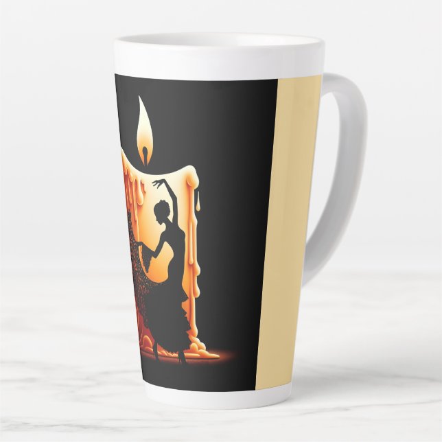 Caneca De Café Latte Derreter Dançarino de Flamenco (Ângulo direito)