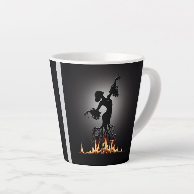 Caneca De Café Latte Derreter Dançarino de Flamenco (Ângulo direito)